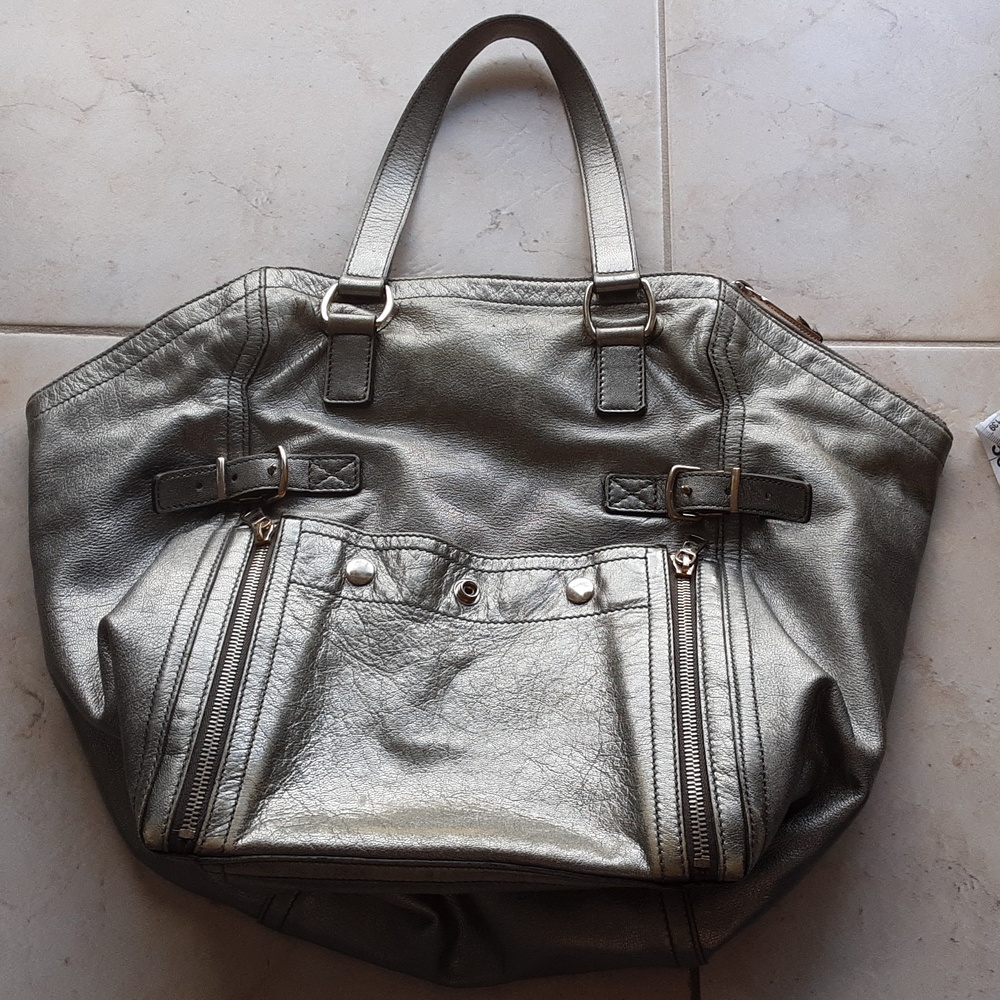 Ysl Silver Large Rive Gauche Handbag - image 8